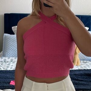 Knit halter top